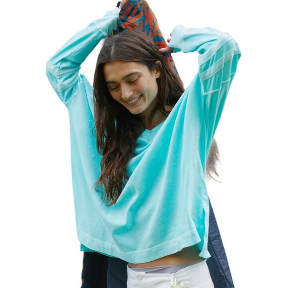 FP Movement by Free People Tops - NEW Free People Womens Long Sleeve Tee Size M All Star Layer Oversize Poolside